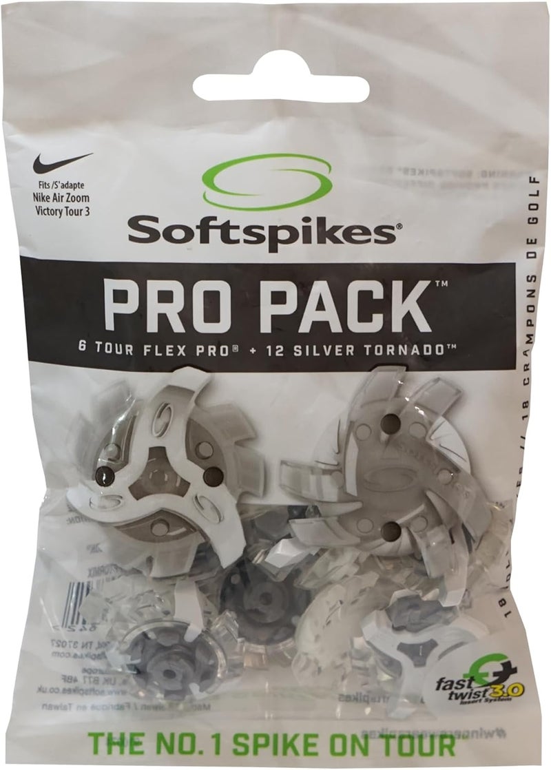 SOFTSPIKES - Replacement Spikes for Nike Tour Victory 3 - Tour Flex Pro/Tornado Pro Pack - 18 Count, Transclucent/White - for Tour-Level Traction - Image 1
